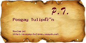 Posgay Tulipán névjegykártya